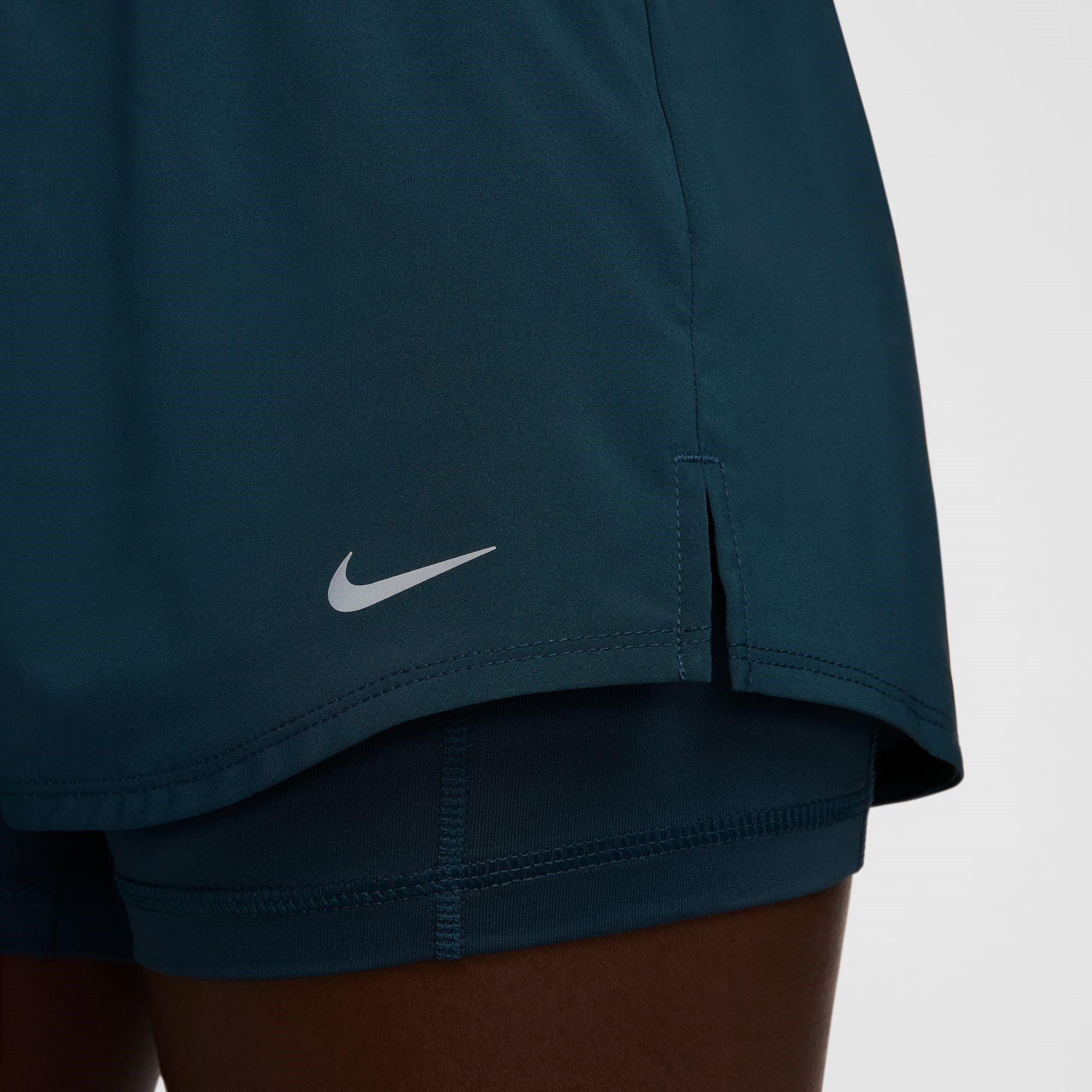 Nike One Womens Dri FIT Mid Rise 3 2 in 1 Shorts
