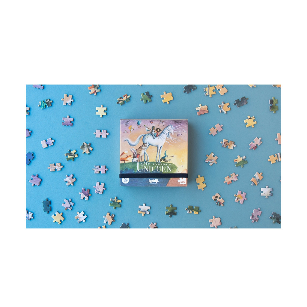 Puzzle - Pocket My Unicorn - 100 Pièces