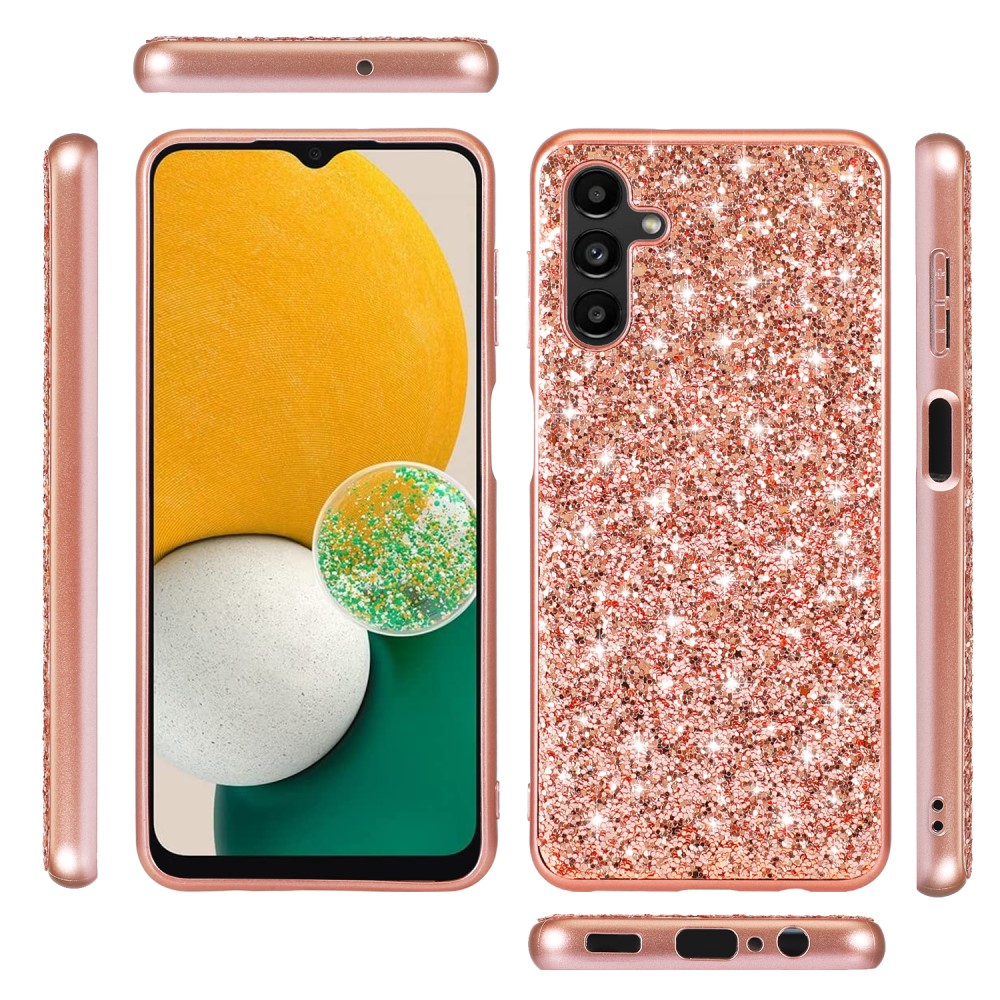 Samsung Galaxy A56 Hybrid Hardcase Schutzhülle im Glitzer Design - Blau