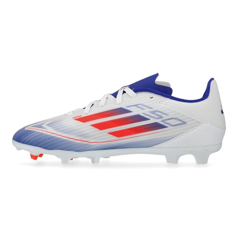 adidas F50 League FG/AG Advancement - Blanc/Rouge/Bleu Enfant