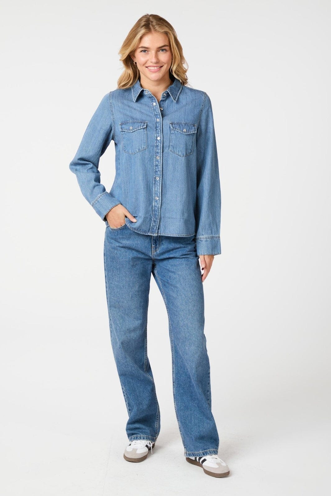 Neo Noir Roger Denim Shirt 162889