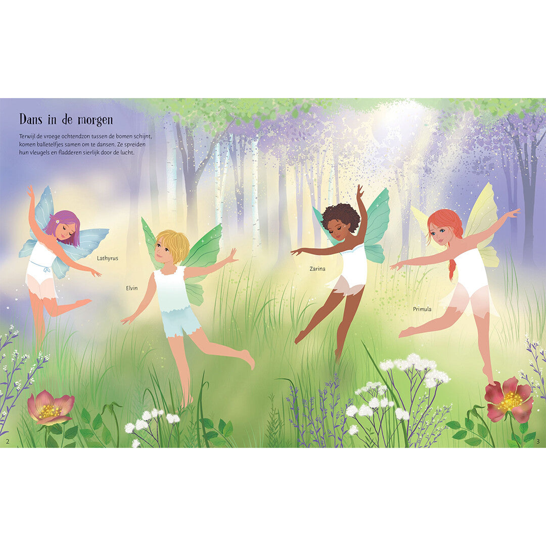 Uitgeverij usborne sticker- en aankleedboekje balletelfjes