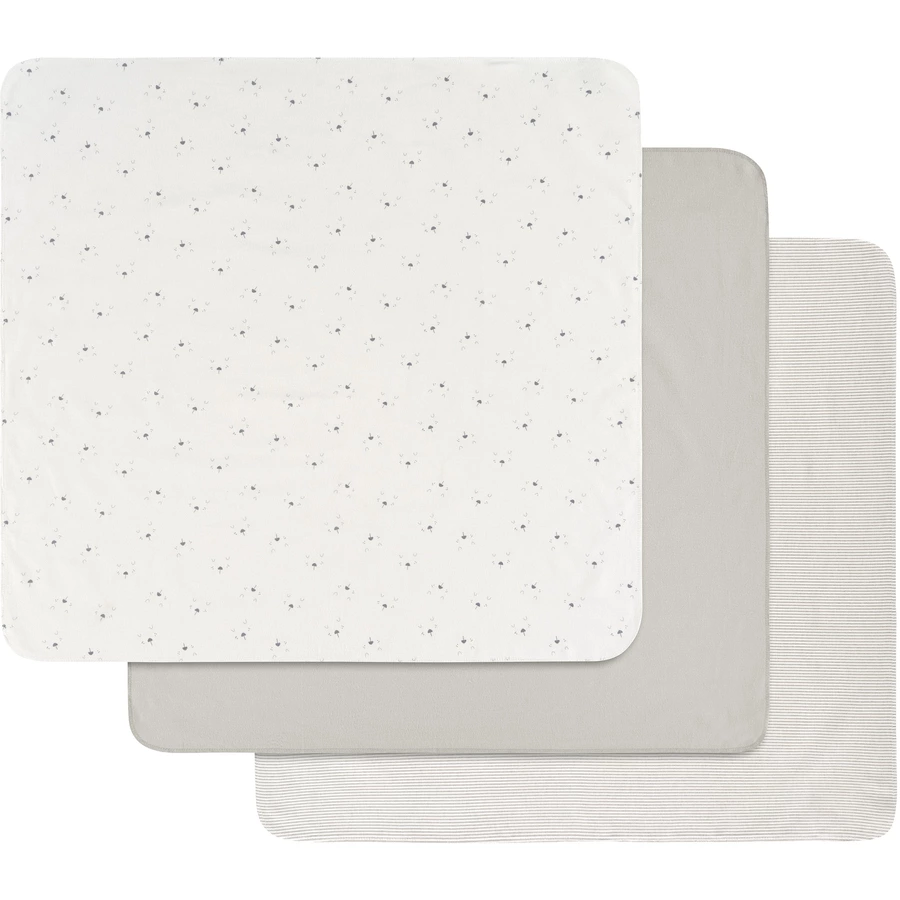 Alvi® Molton-Windeln 3er Pack Faces 80 x 80 cm