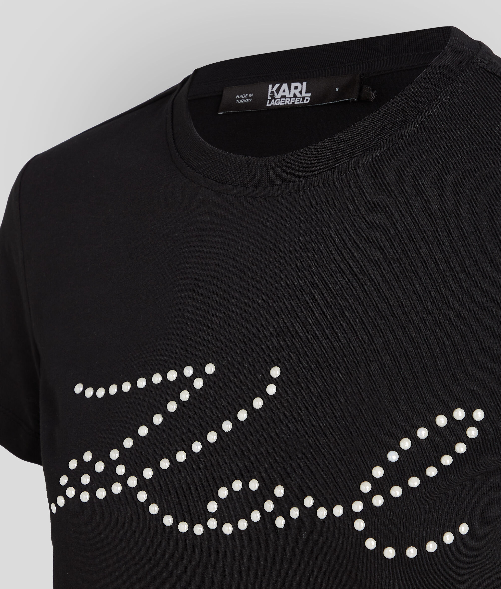 T-SHIRT KARL SIGNATURE ORNÉ DE PERLES