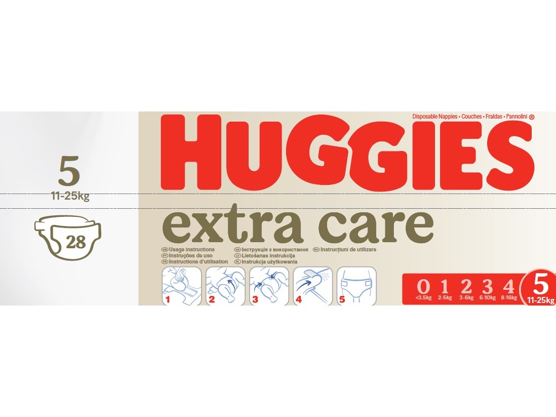 FRALDAS HUGGIES T5 11-25KG 28UN