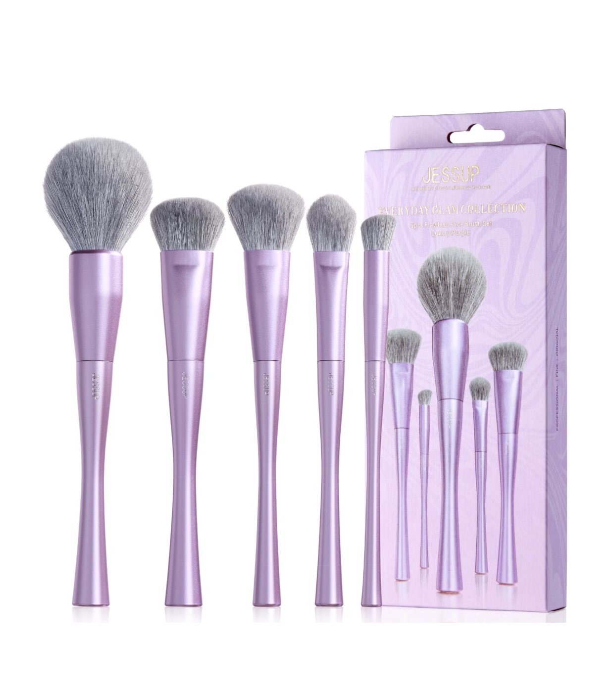 Jessup Beauty - *Everyday Glam* - Conjunto de pincéis 5pc Flawless - T514