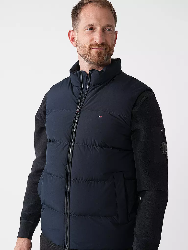 TOMMY HILFIGER Daunensteppgilet blau