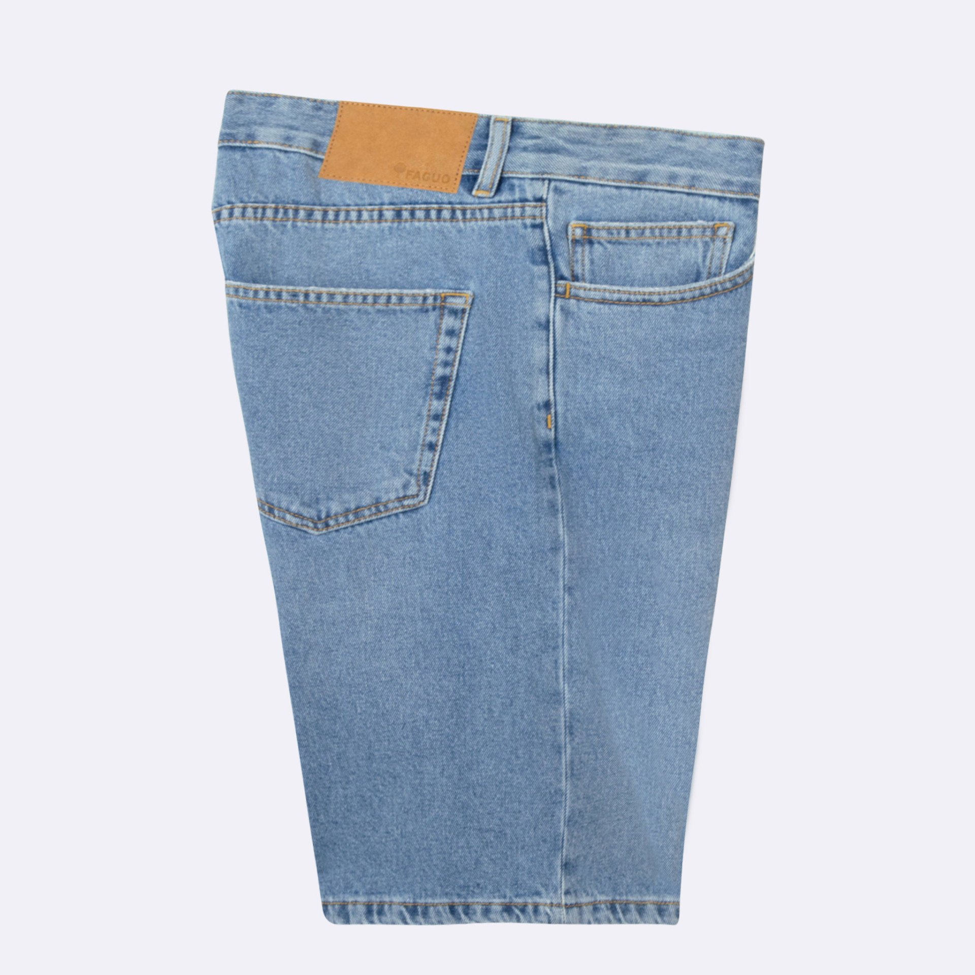 Short light blue Coton et coton reyclé - modèle short denim