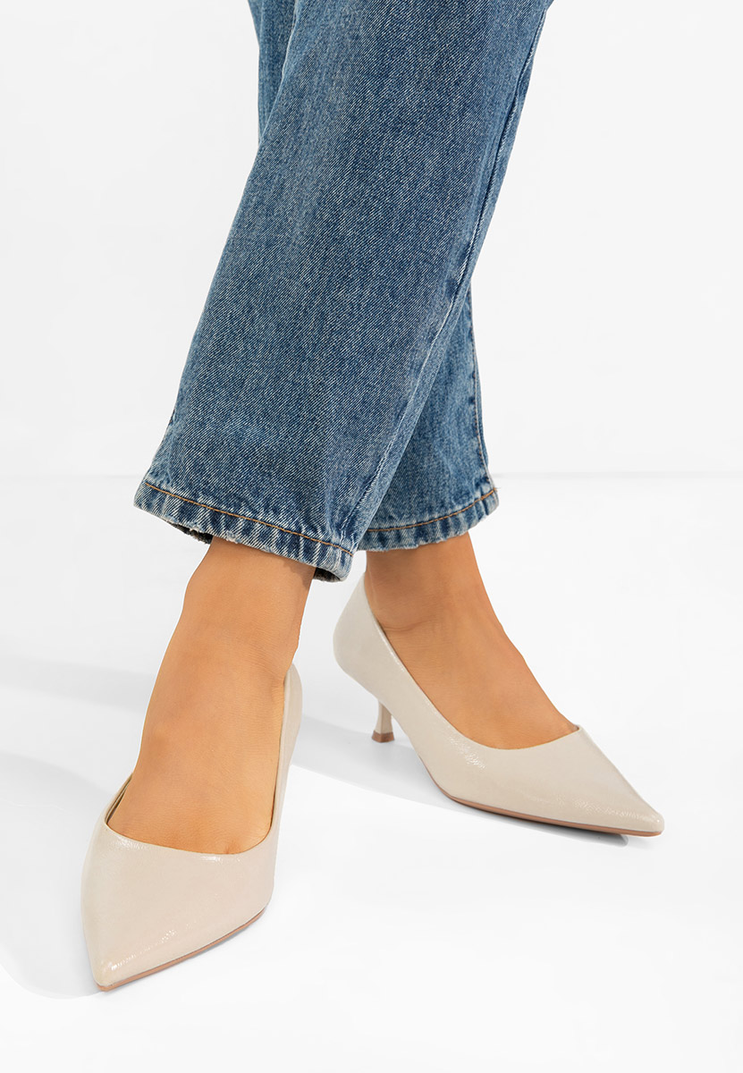 Chaussures à petit talon beige Dianela