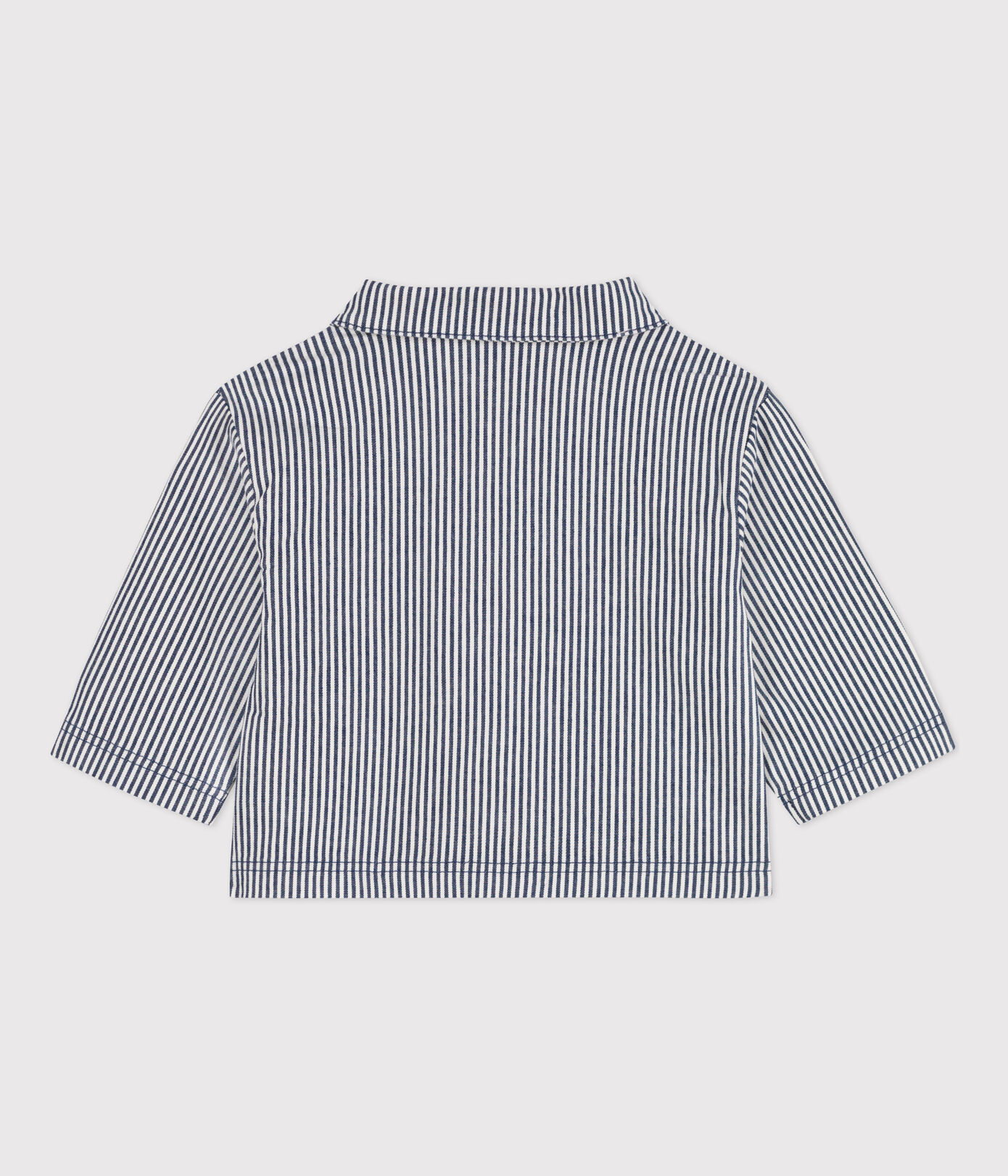 Veste courte bébé en toile rayée