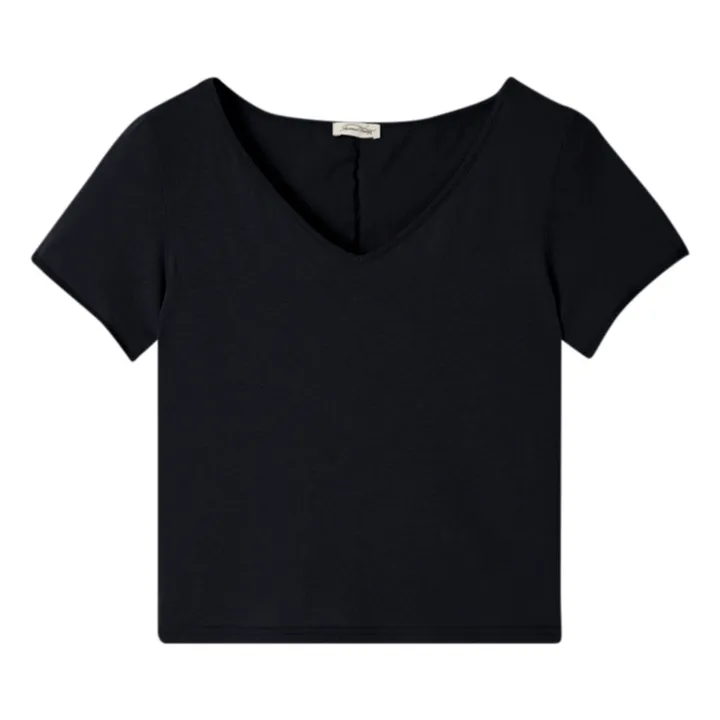 American Vintage T-shirt Col V Aksun | Noir