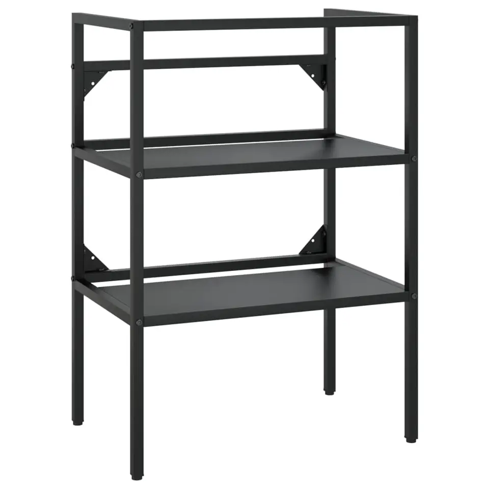 vidaXL - Badkamermeubelframe - Zwart - IJzer - 59 x 38 x 83 cm