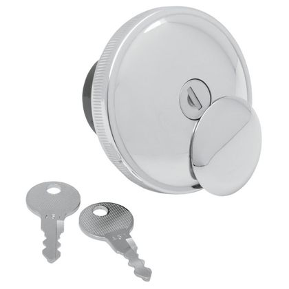 Bouchon de réservoir Drag Specialties Screw in locking ventilé - Gris