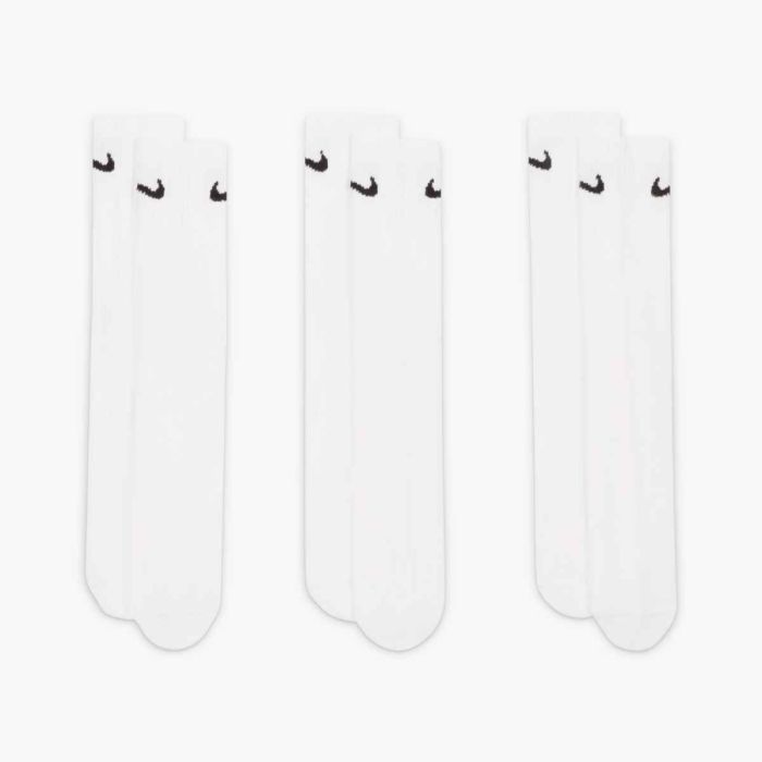 Nike Unisex Strømper Everyday Lightweight Crew Socks 3-Pack Hvid