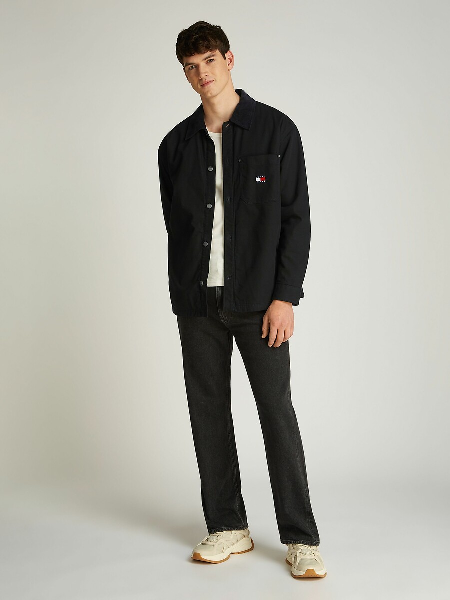TOMMY JEANS<br>Camisa com gola de veludo