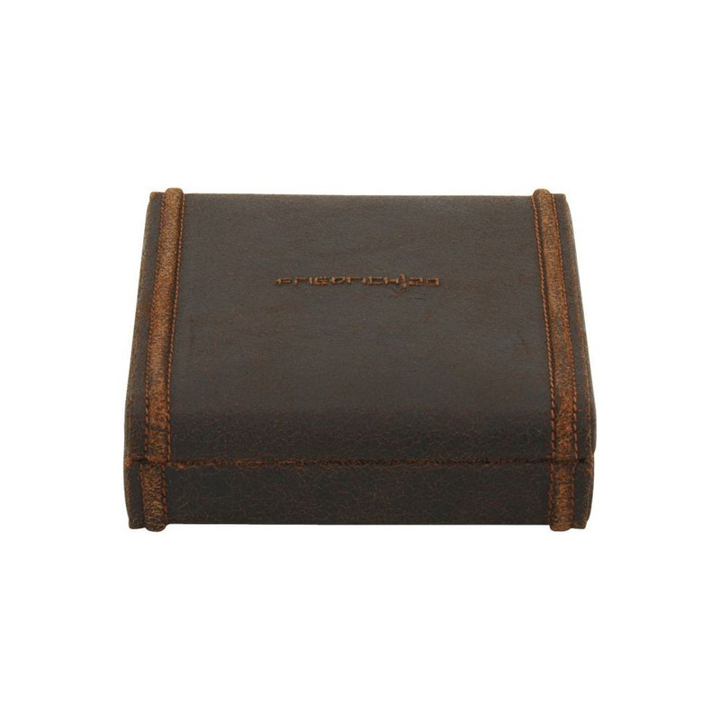 Ecrin 9 boutons de manchettte, Cubano, cuir marron havane