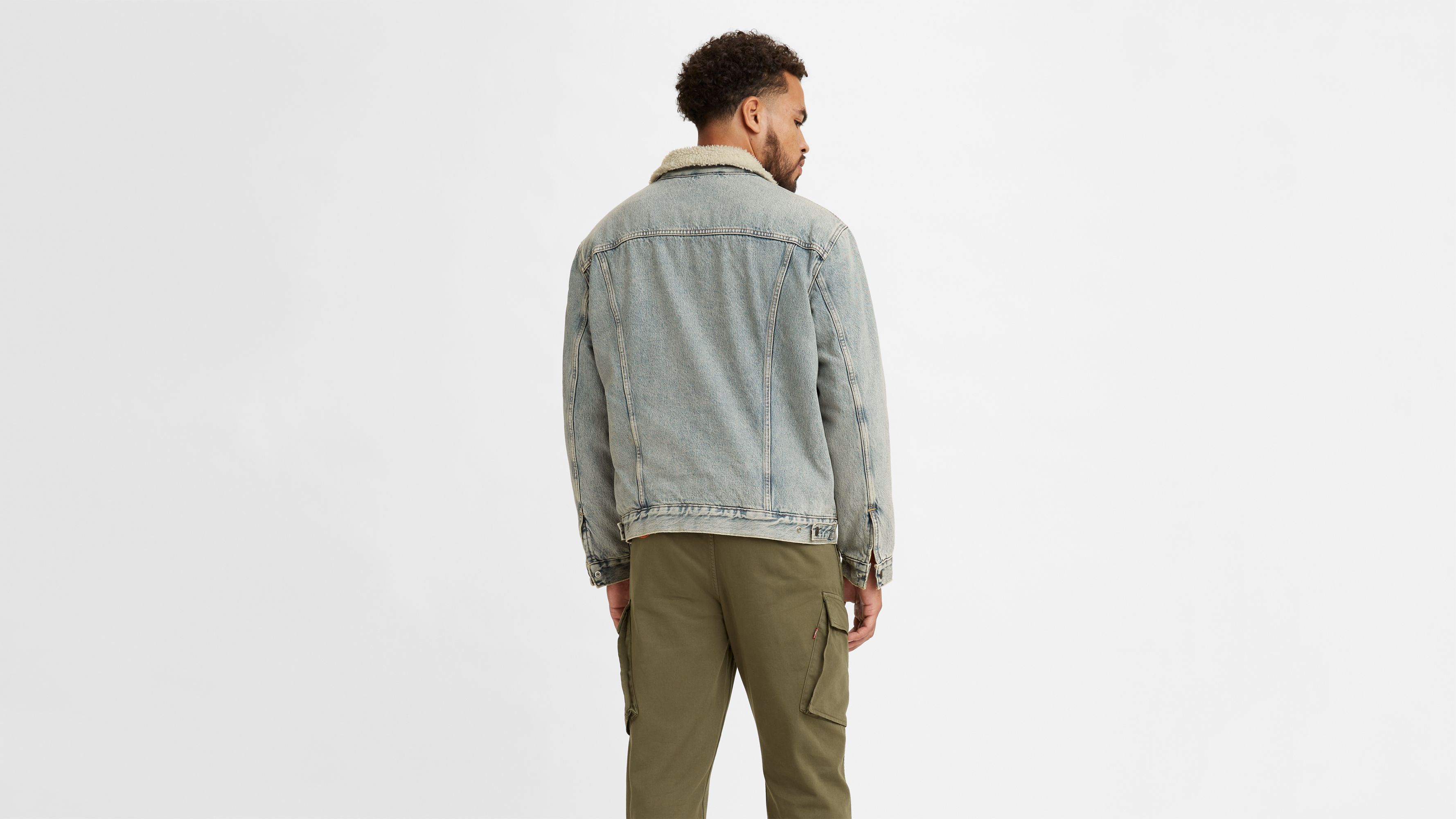 Veste Veste Trucker Sherpa Type III - Stonebridge Sherpa Trucker - Bleu