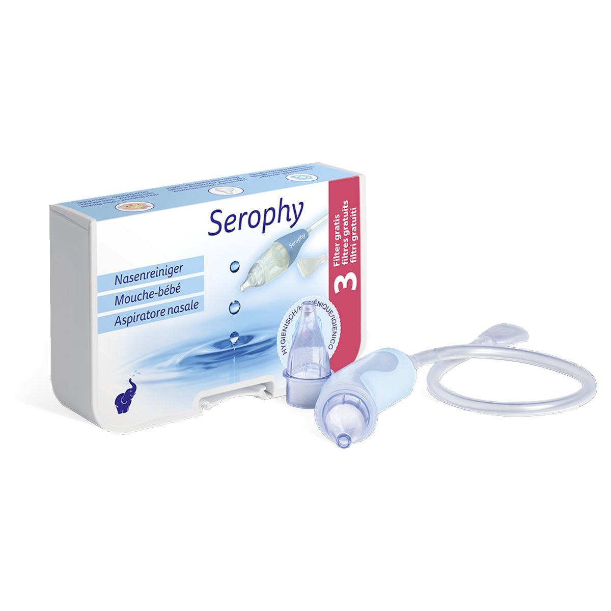 SEROPHY Nasenreiniger inklusive 3 Filter 1 Stk