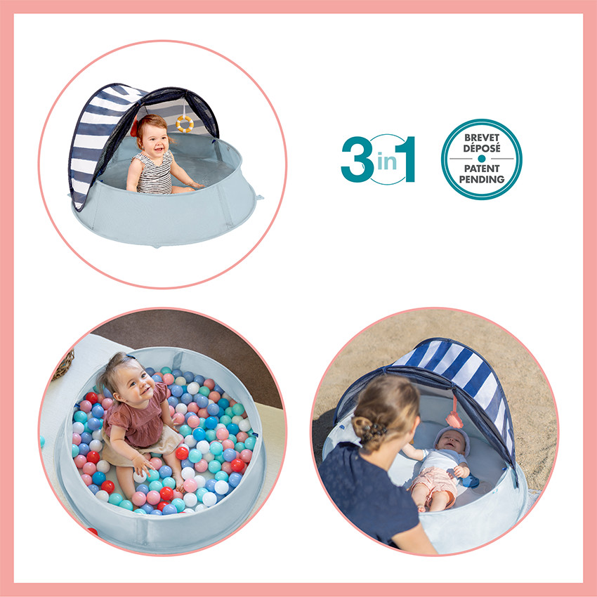 Nid 3-en-1 Aquani aire de jeux et piscine anti-UV - Marinière