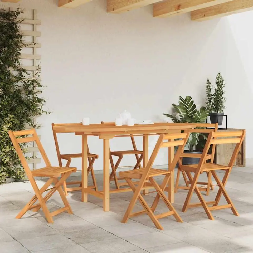 vidaXL - Tuintafel - Bruin - Massief teakhout - 110-160x80x75 cm - Verlengbaar