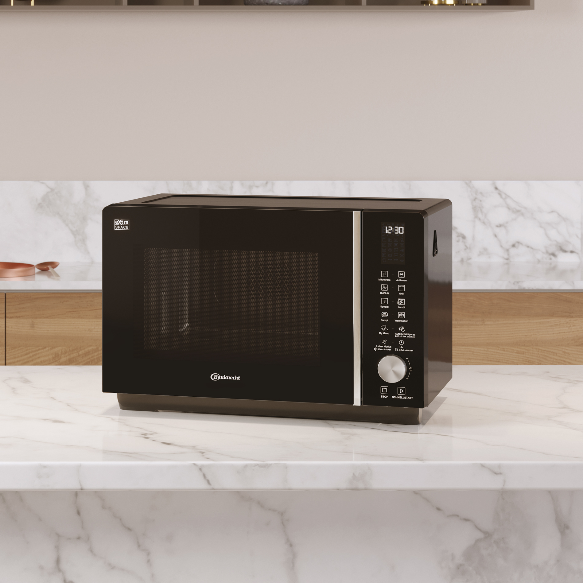 BAUKNECHT Mikrowelle MF 255 B - schwarz - 25 Liter