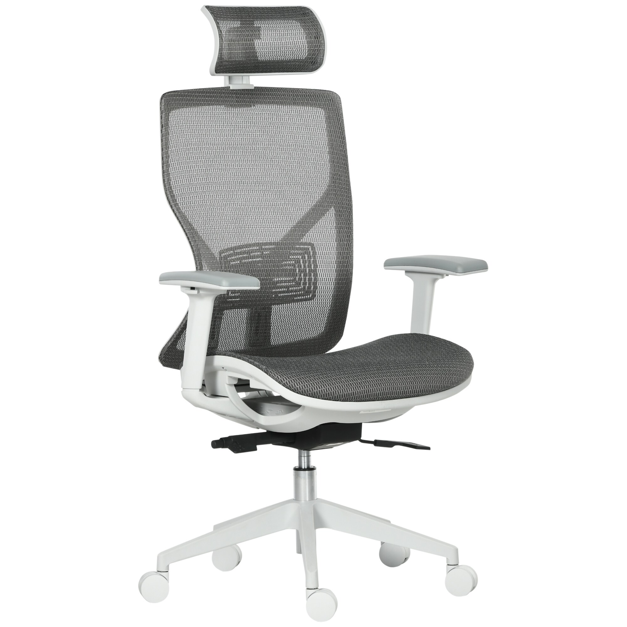 Vinsetto Bürostuhl ergonomisch geformt, high-end gaslift Grau 67 x 65 x 120-128 cm (BxTxH)