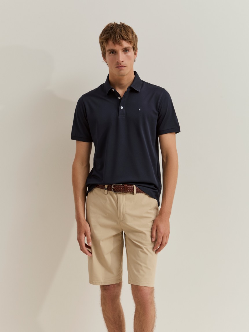 Polo de manga curta regular fit