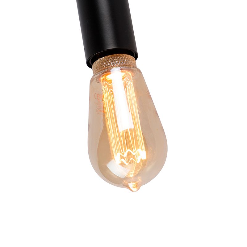 Moderne plafondlamp zwart 9 cm - Facil