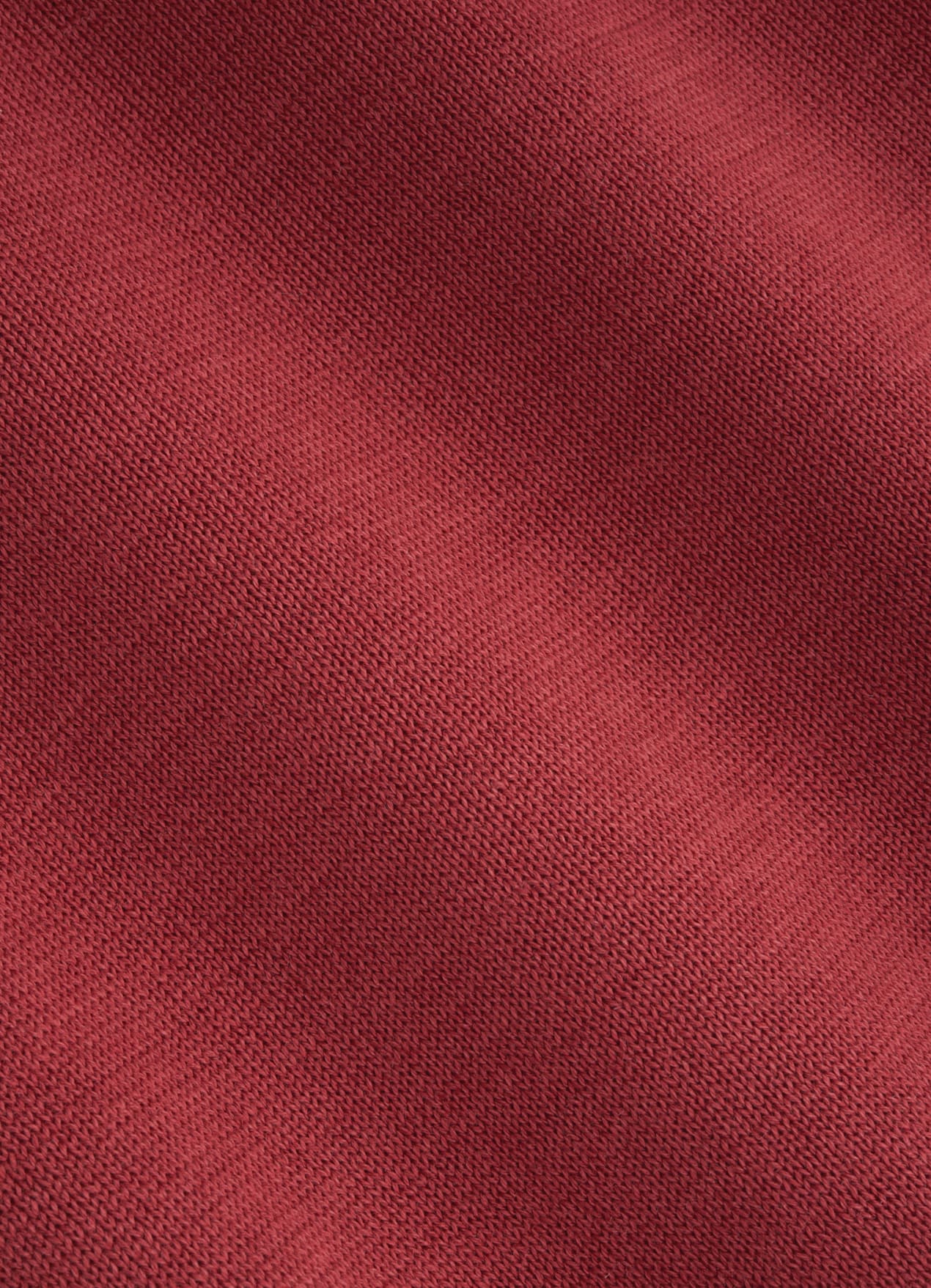 Pull col rond rouge