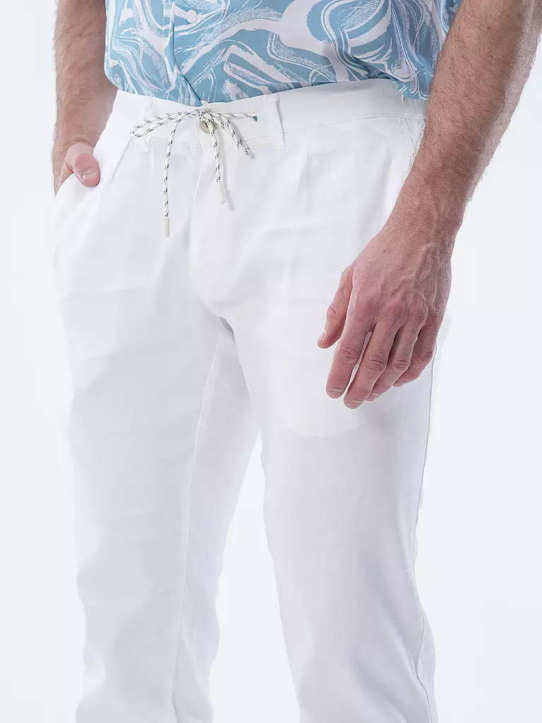 BRAX Leinenhose Modern Fit FABIO K  weiss
