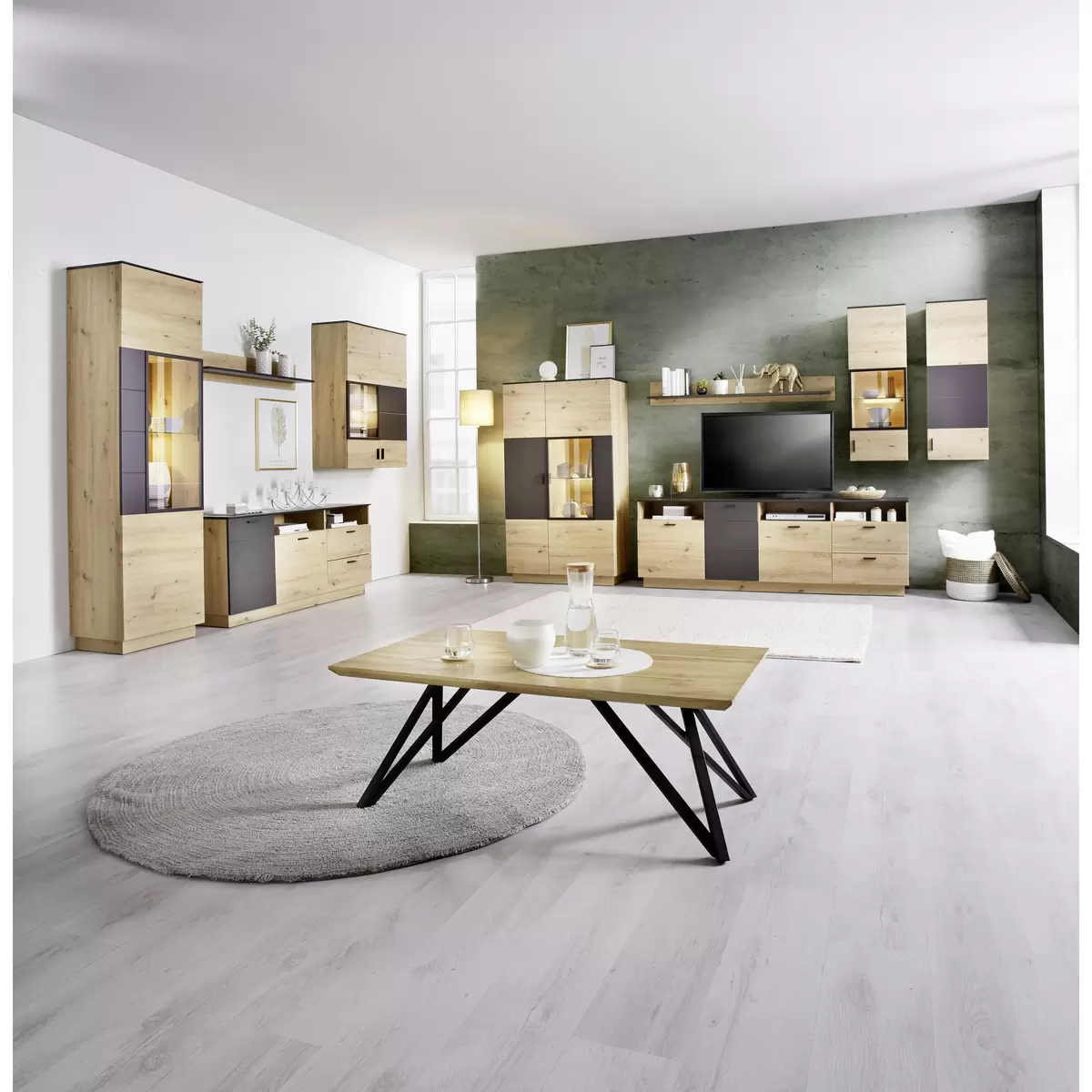 Wandboard Tonale Artisan Eiche,grau