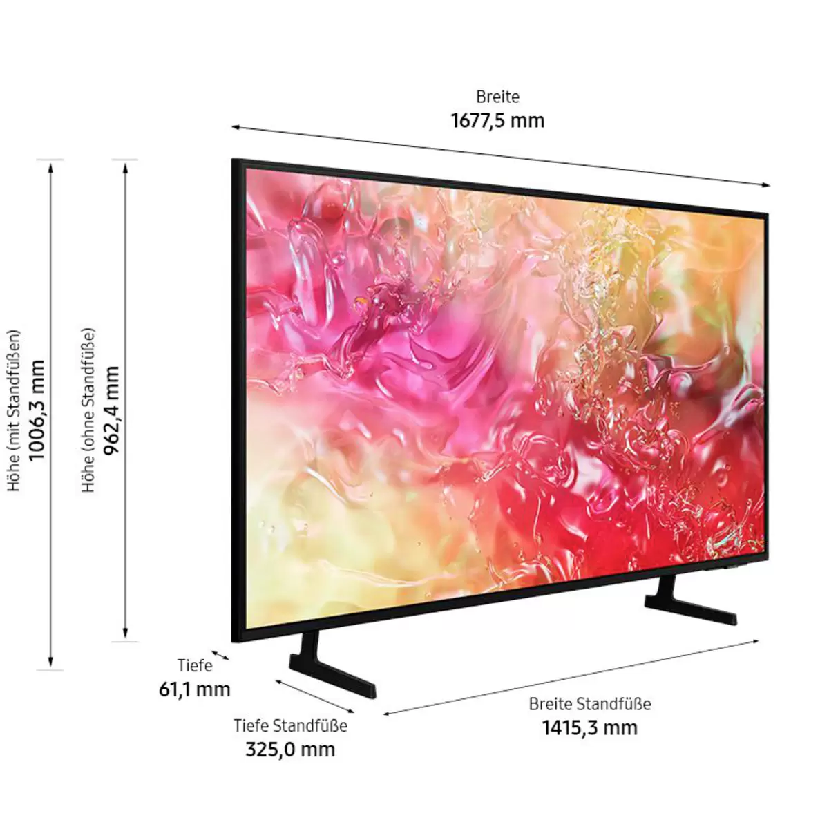 TV SAMSUNG UE75DU7172UXX Schwarz