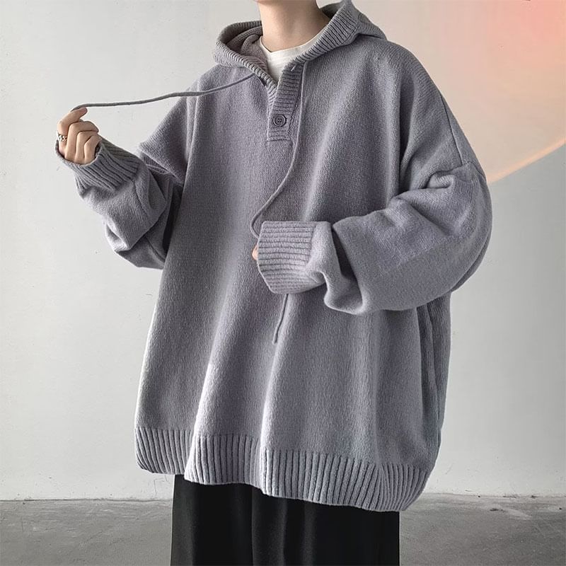 Whyessa - Effen oversized trui met capuchon