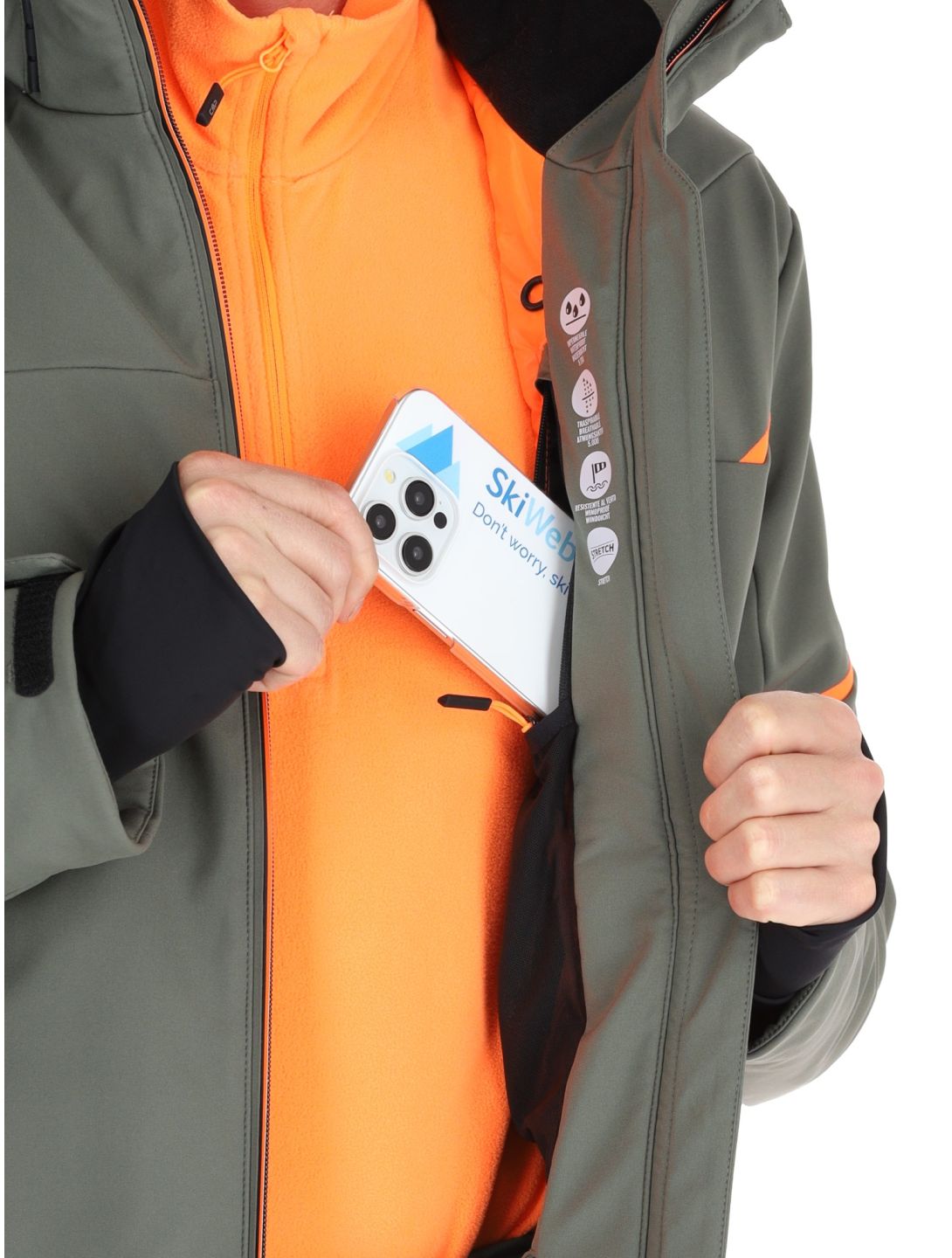 33W0897 softshell ski-jas heren