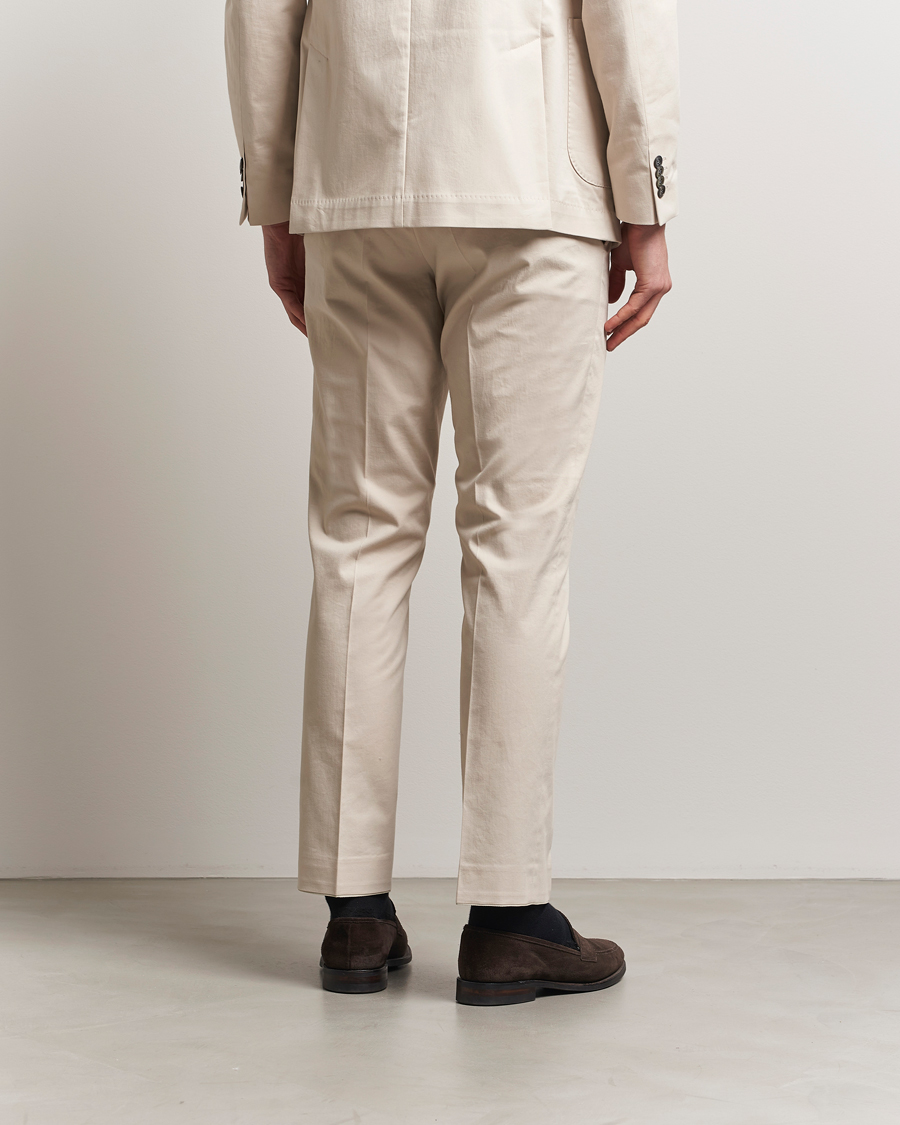 Oscar Jacobson Dandy Cotton Trousers Beige