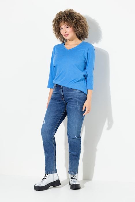 Jeans Sarah, Destroy-Effekte, schmales Bein, Komfortbund