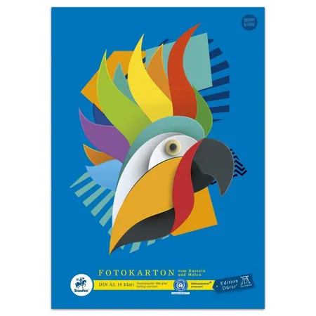Staufen Green Fotokartonblock A3 10 Blatt 300g/qm 10 Farben sortiert