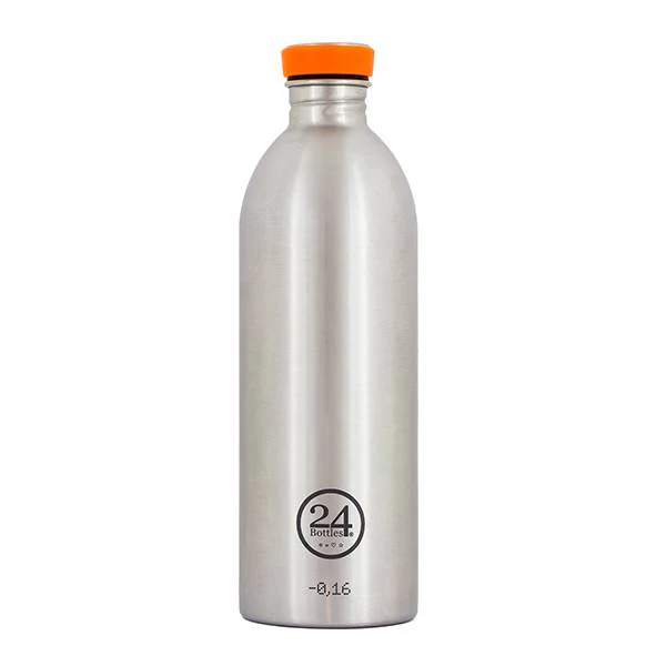 24Bottles  24bottles, Litro vandflaske, sølvfarvet -  1000ml.