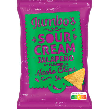 Jumbo's Nacho Chips Sour Cream Jalapeño Smaak 150 g
