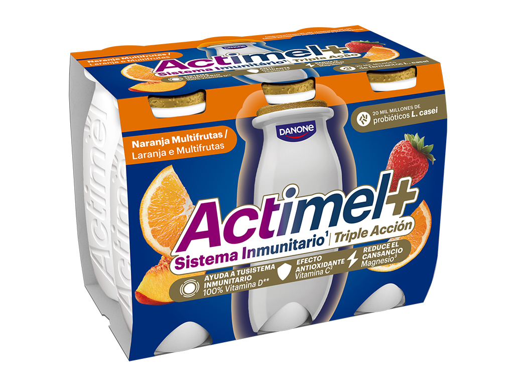 PROBIOTICO ACTIMEL MULTIFRUTAS LARANJA 6X100G