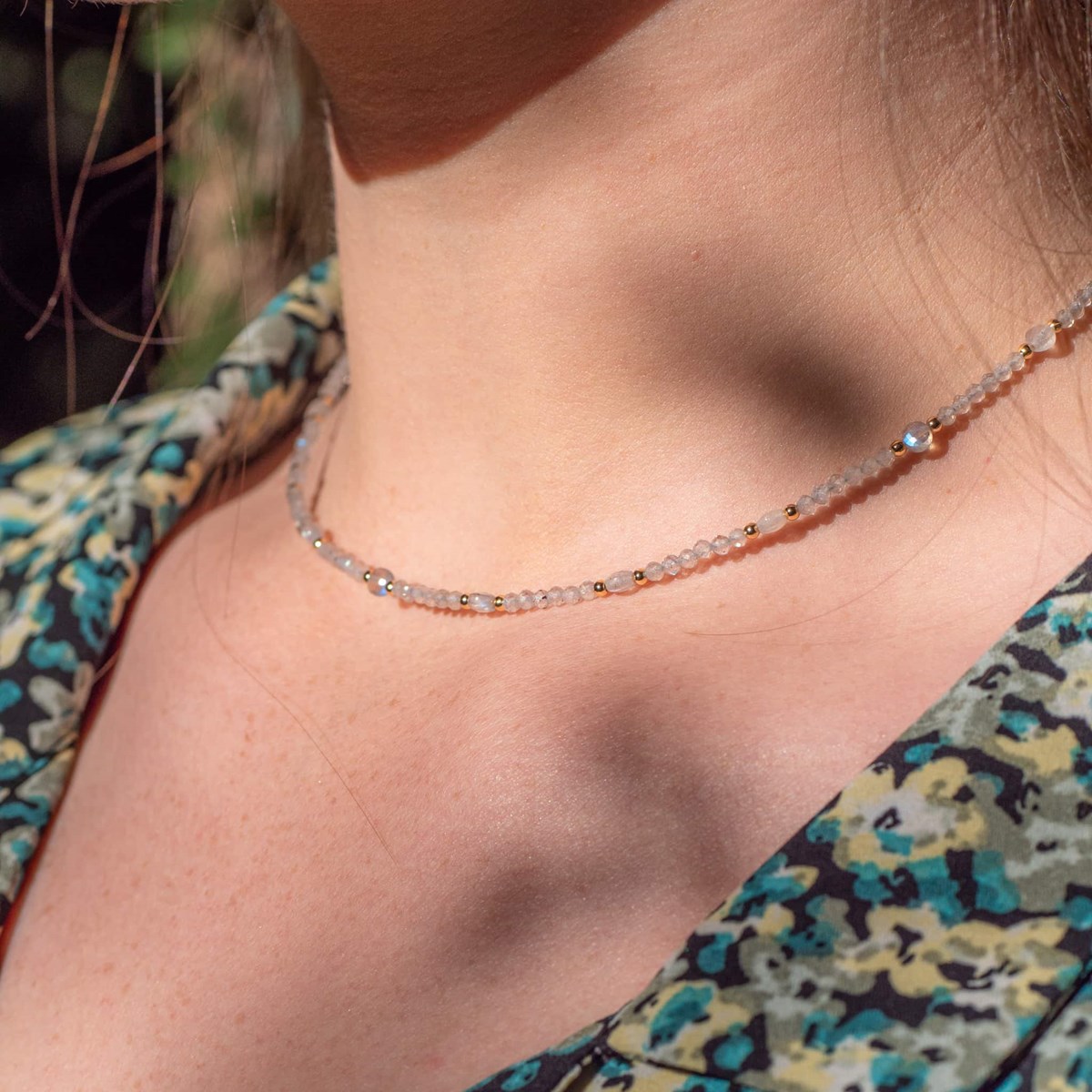 Collier et bracelet Paloma en pierres Labradorite