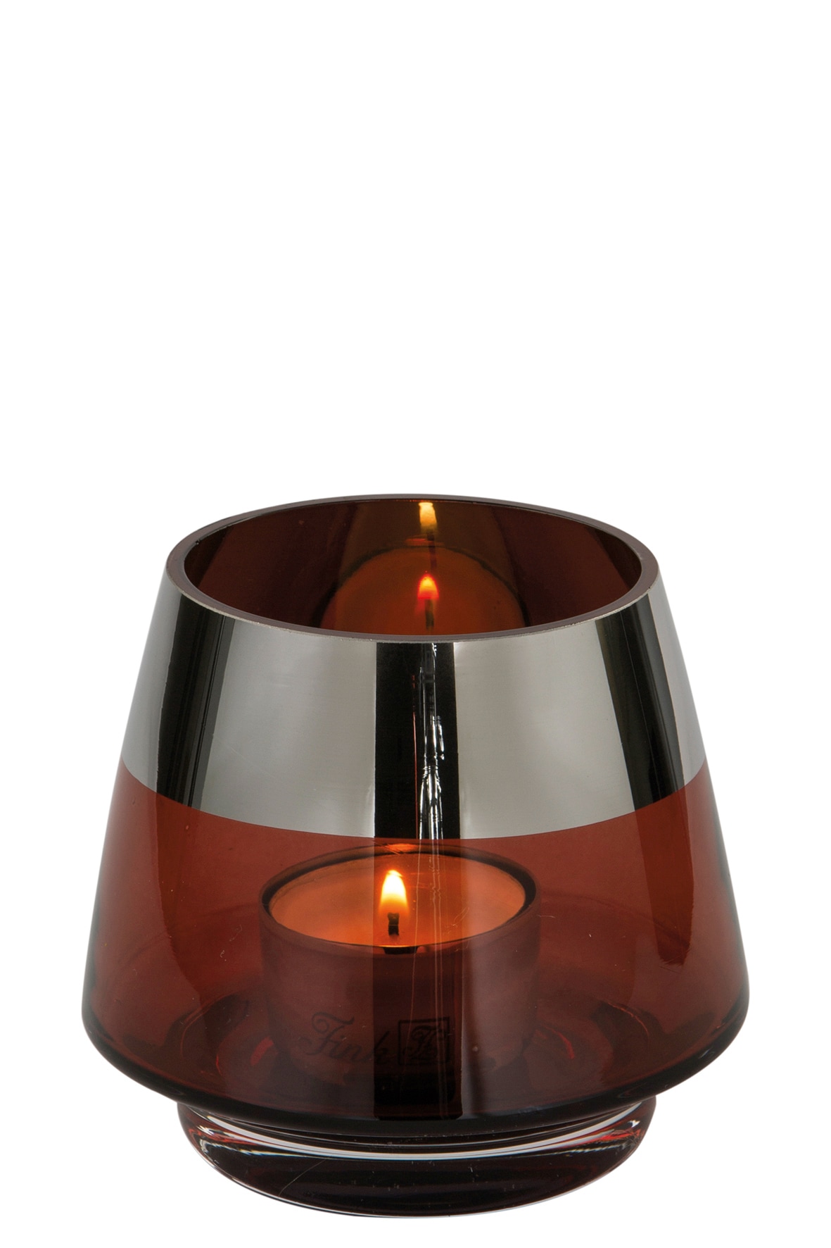 Fink Windlicht JONA 9 cm silberf./braun
