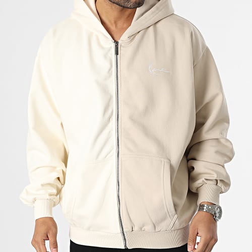 Sweat Zippé Capuche Chest Signature Split 6021391 Beige