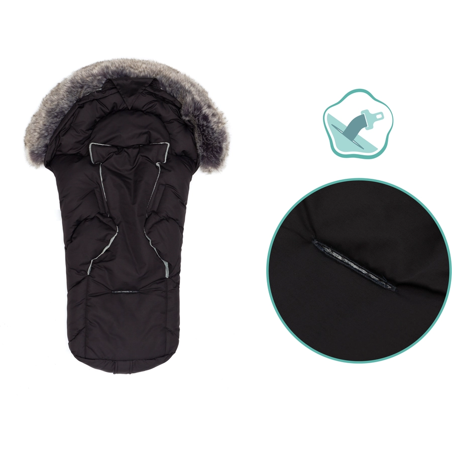 fillikid Winterfußsack Lhotse für Babyschale Schwarz