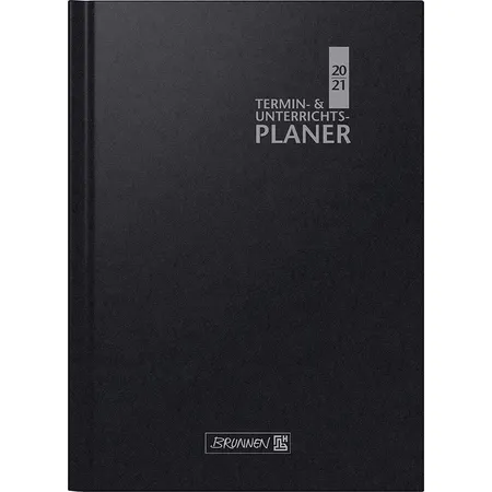 BRUNNEN Wochenkalender Lehrerkalender 2020/2021 Überformat A4 23 x 29,7 cm, schwarz