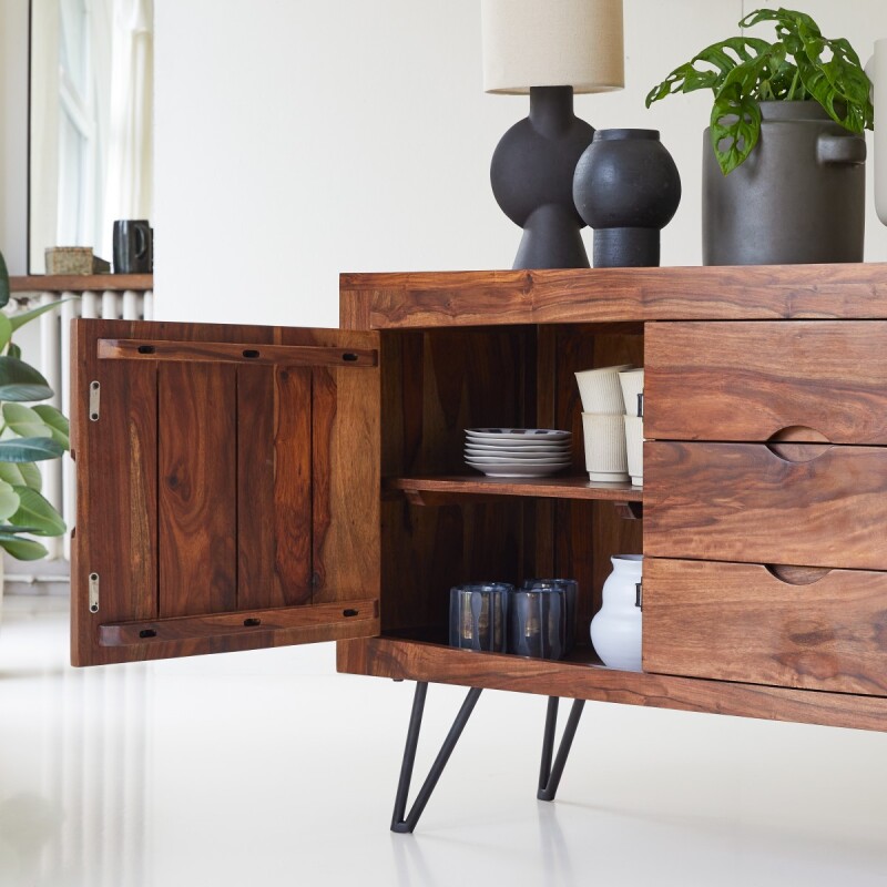 Buffet en palissandre massif L 150 cm Bonnie