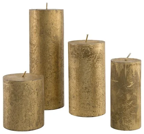 bougies rustiques or