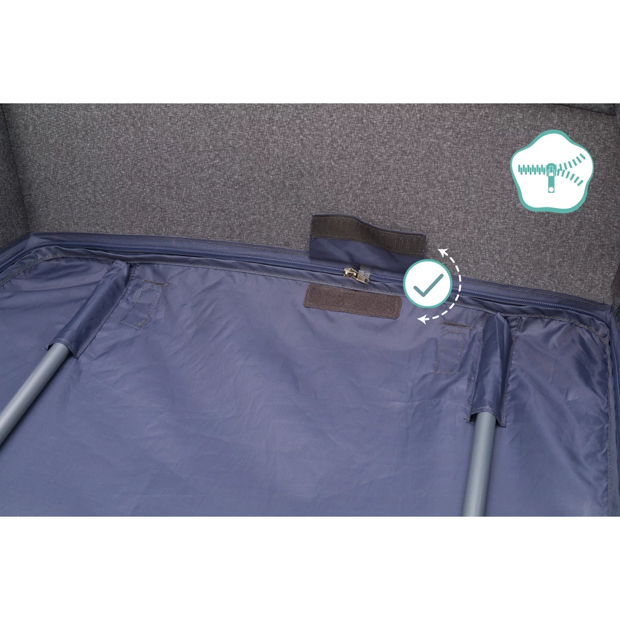 fillikid Reisebeistellbett grau melange
