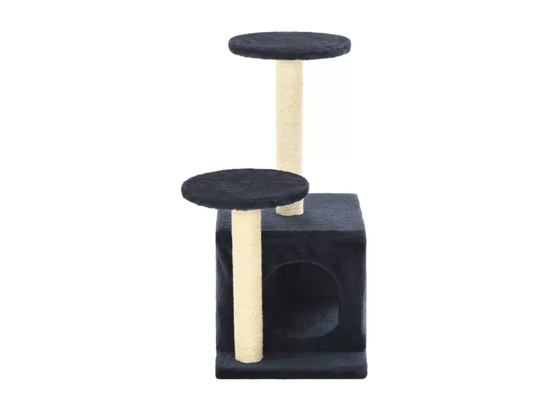 Arbre à chat avec griffoirs en sisal 60cm Bleu foncé