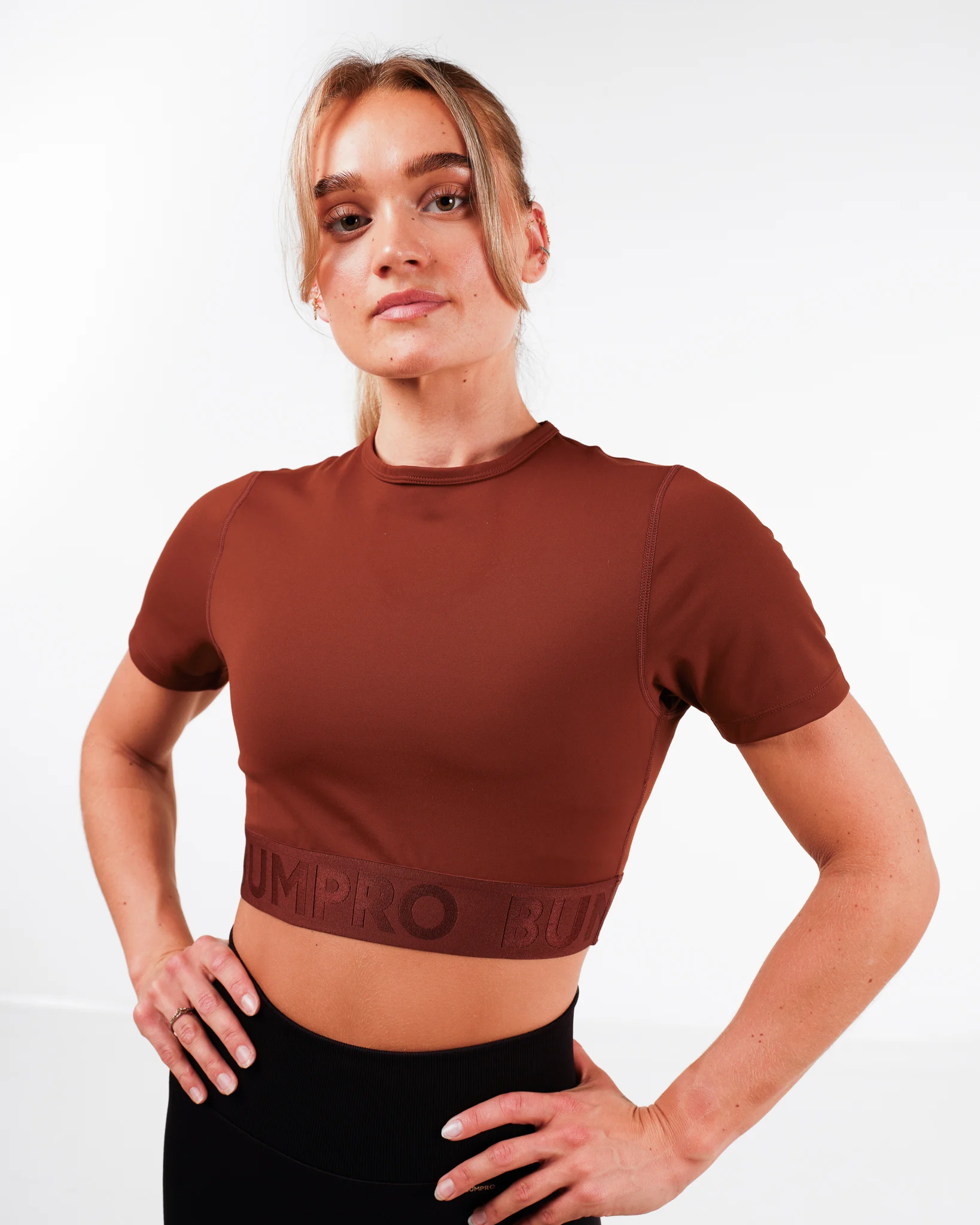 Bumpro Lively Crop Tee Brown Chocolate